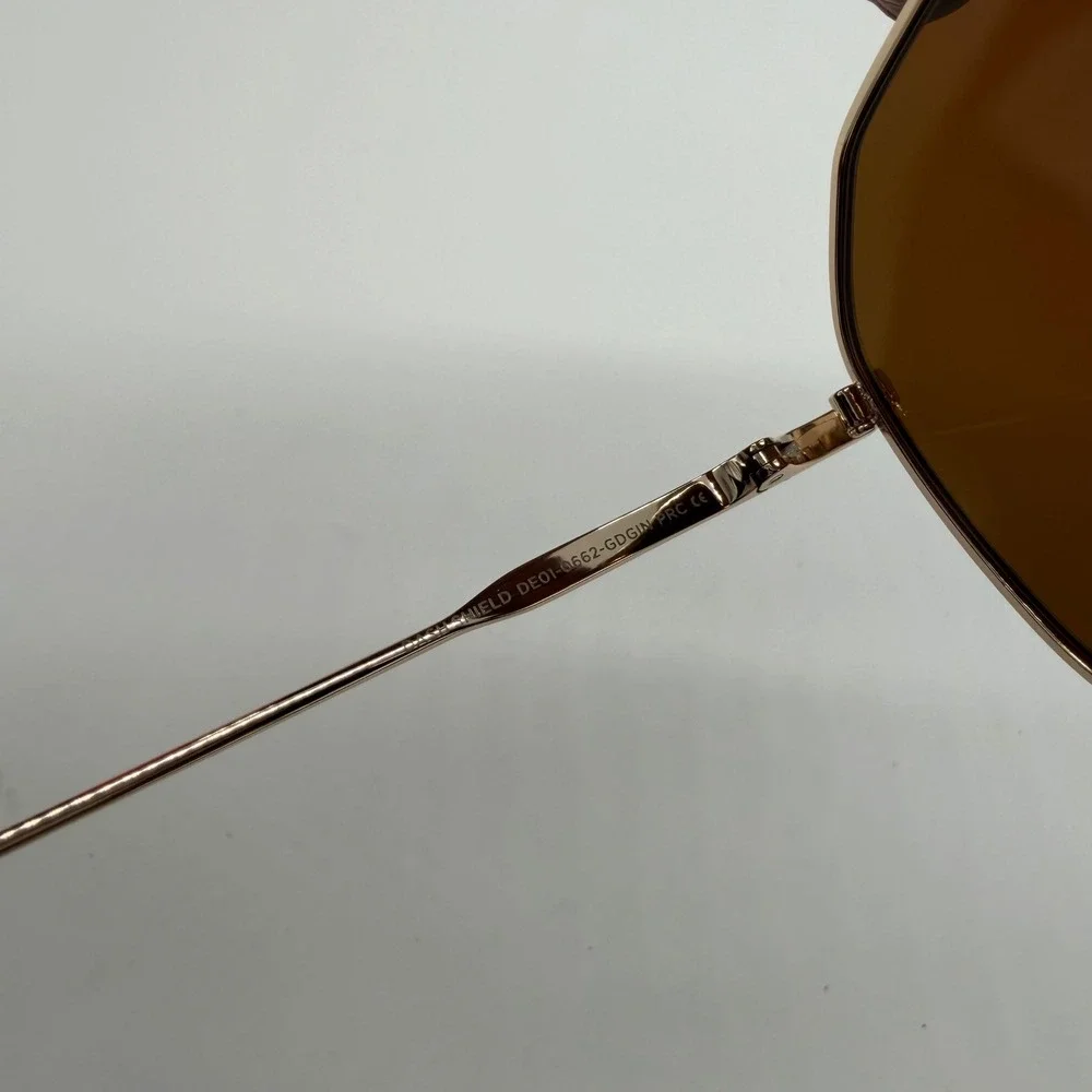DIFF Dash Shield Sunglasses Gold Green Mirror DE01-0662-GDGIN New